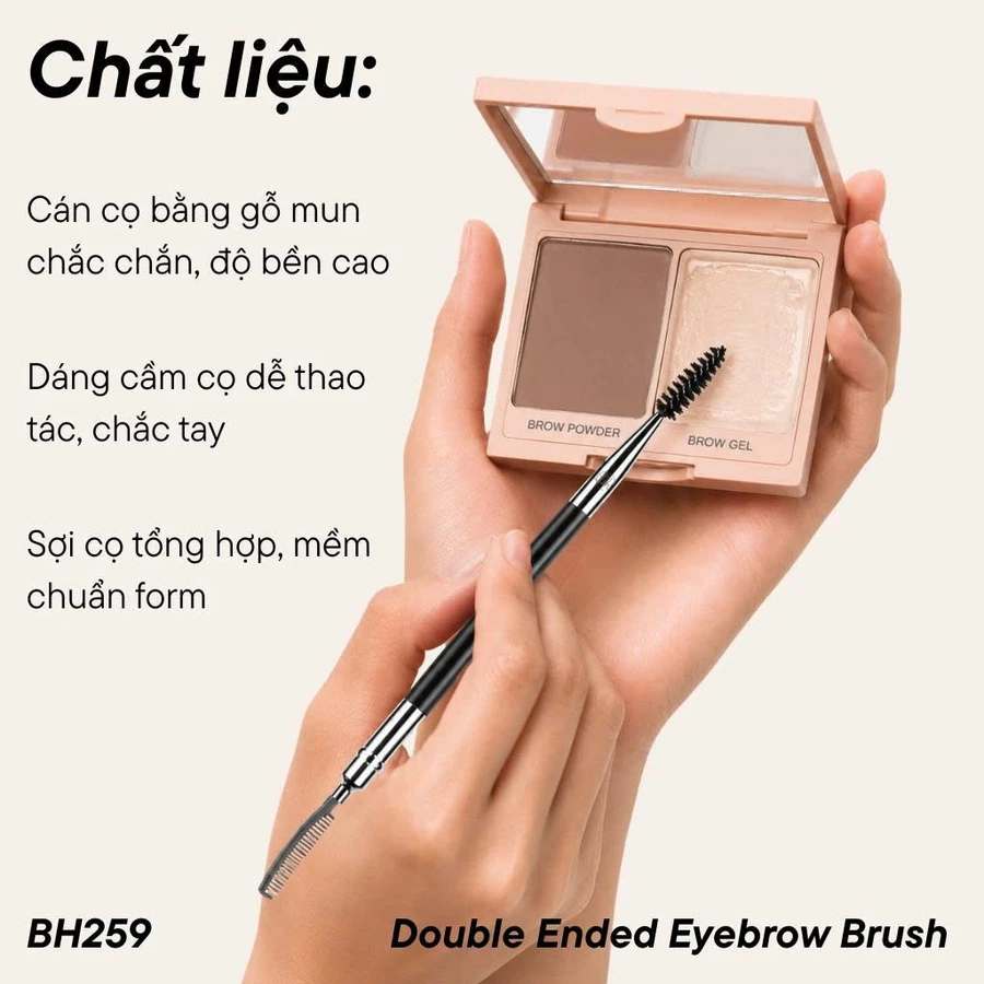 Cọ Chân Mày Hai Đầu BH Cosmetics Double Ended Eyebrow Brush BH259